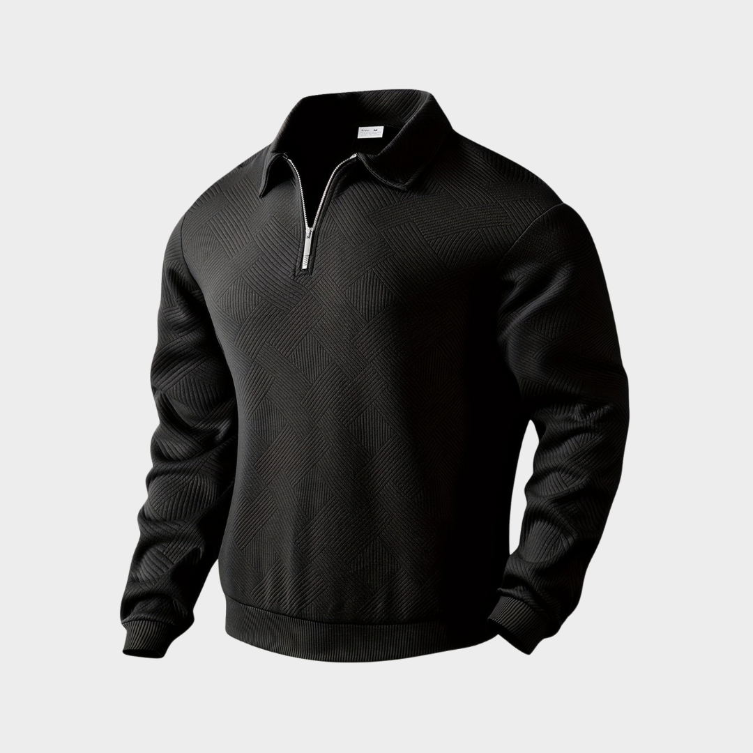 Maglione Uomo Collo Alto con Mezza Cerniera Stile Moderno