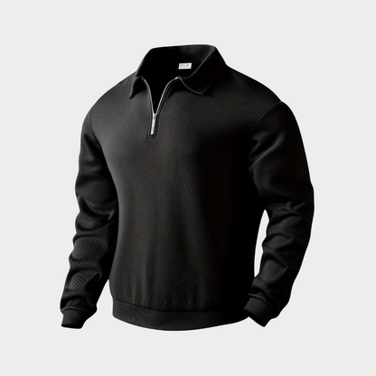 Maglione Uomo Collo Alto con Mezza Cerniera Stile Moderno