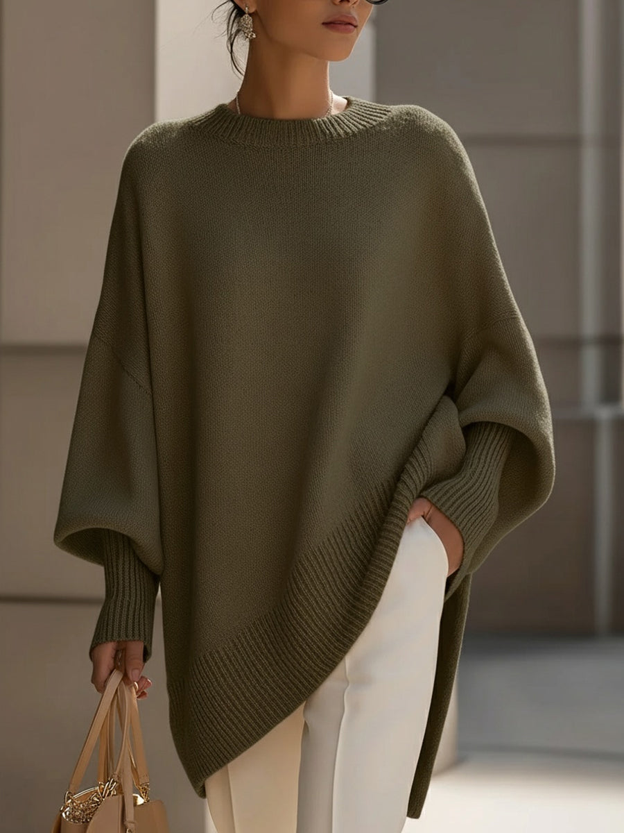 Maglione Donna Oversize Stile Casual Manica Corta
