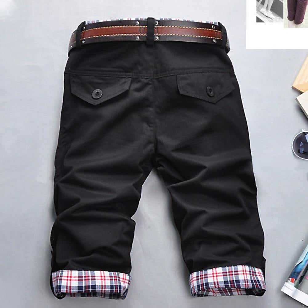 Shorts Donna con Cintura Tessuto a Quadri Vestibilità Regolare