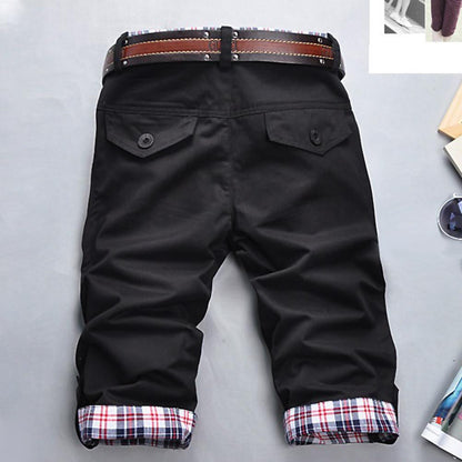 Shorts Donna con Cintura Tessuto a Quadri Vestibilità Regolare