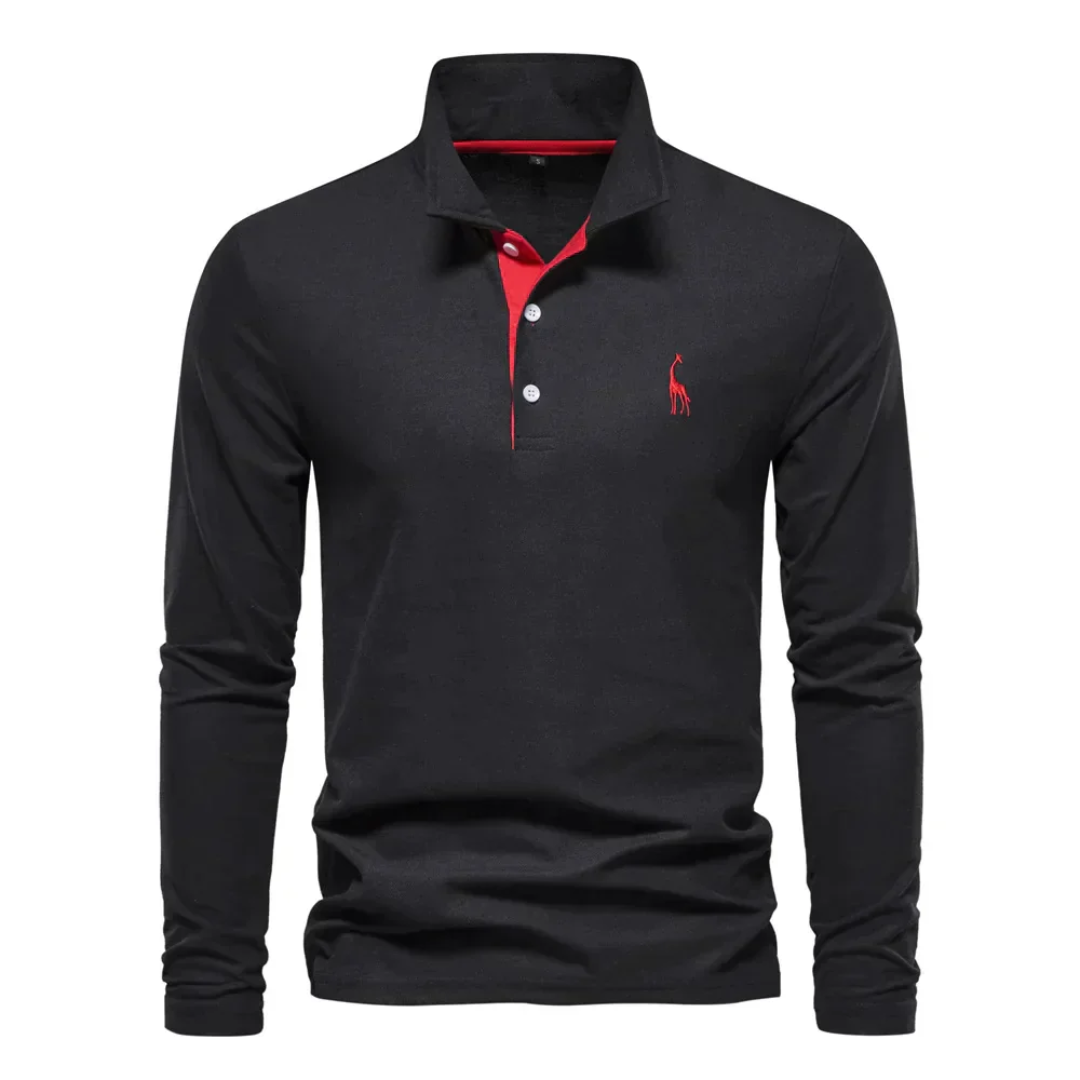 Polo Uomo Manica Lunga Taglio Classico Casual