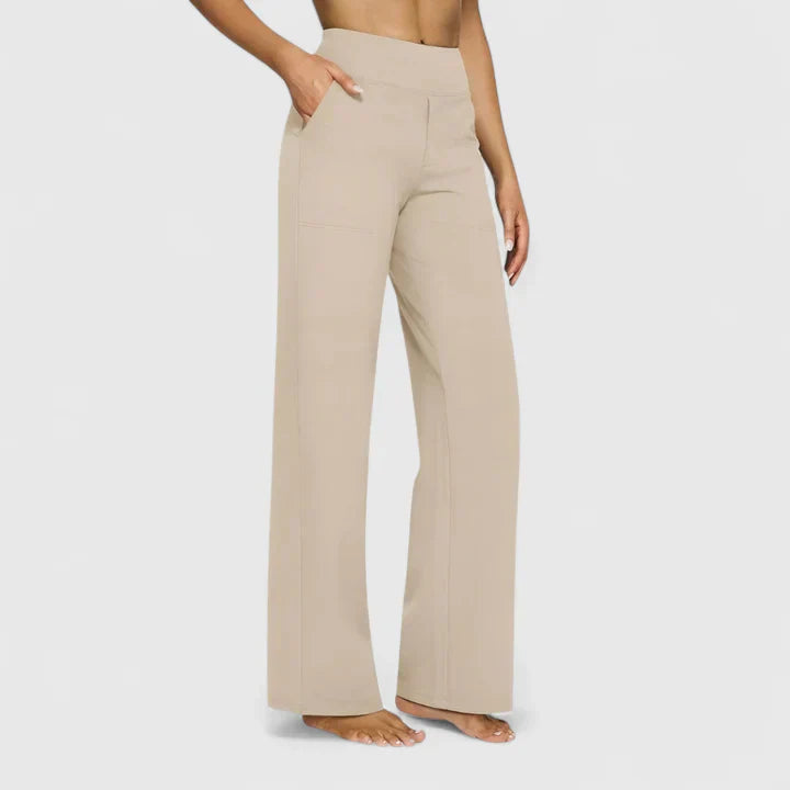 Pantaloni Yoga Donna Gamba Larga Estivi
