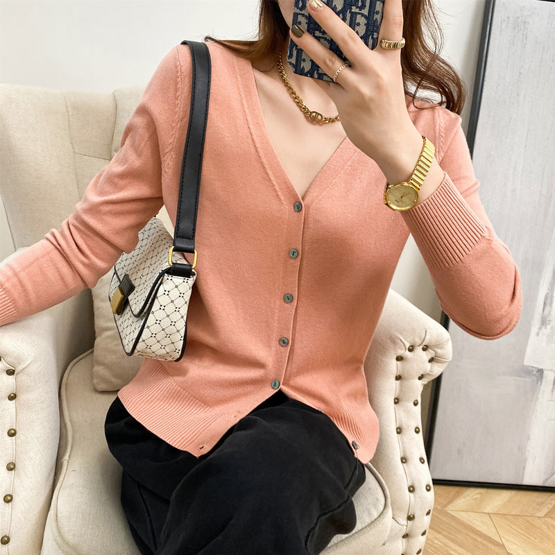 Maglione Donna Elegante con Bottoni Slim Fit - Brentozzi