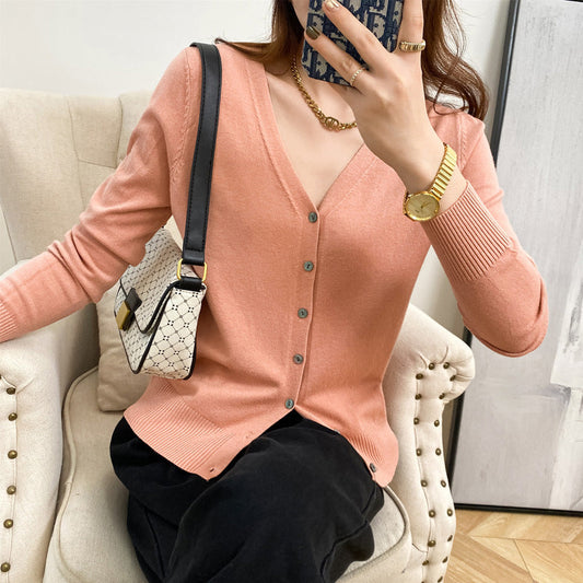 Maglione Donna Elegante con Bottoni Slim Fit - Brentozzi