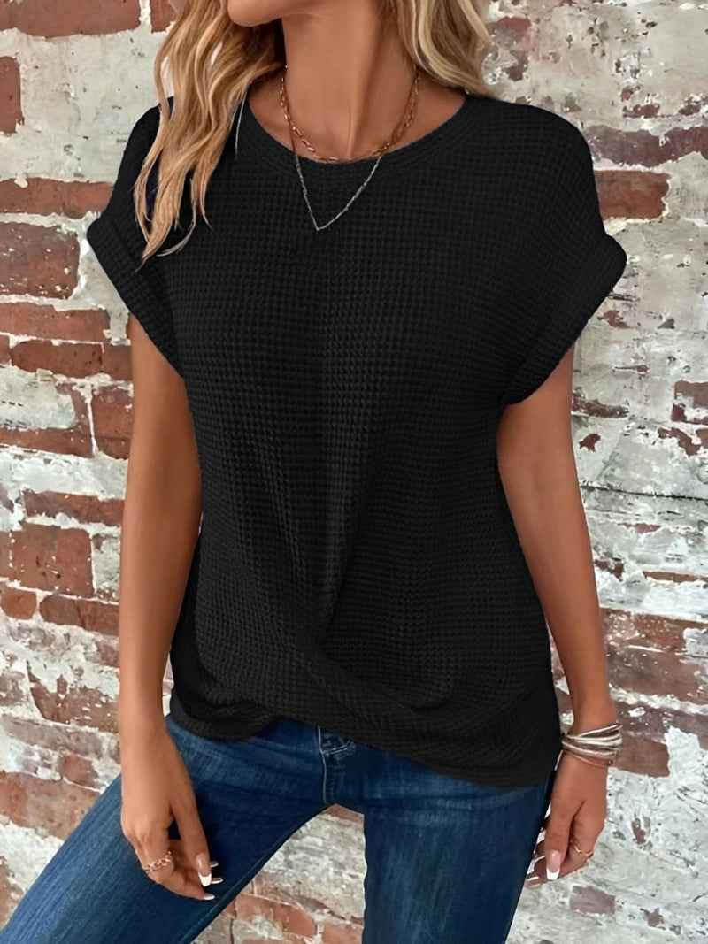 Maglia Donna in Tessuto Waffle Manica Corta - Brentozzi
