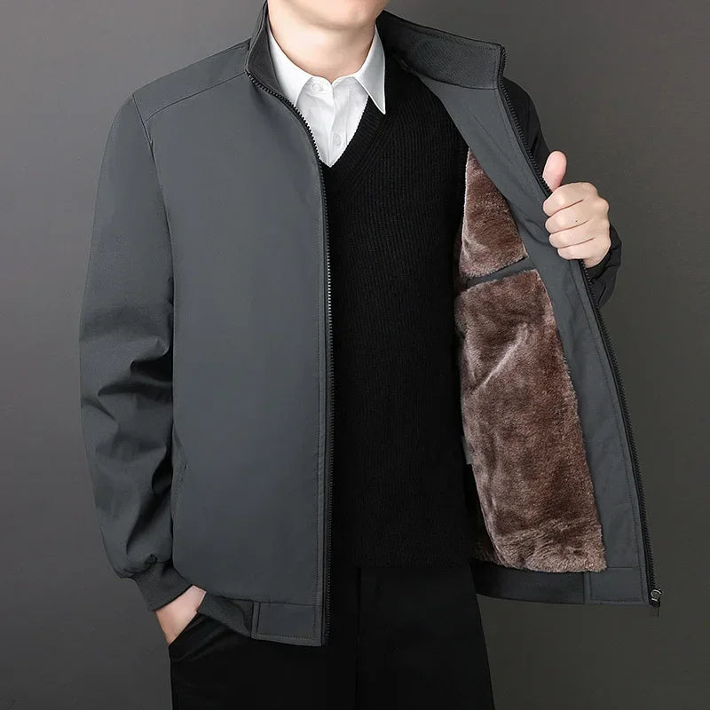 Giacca Invernale Uomo Collo Alto Calda e Elegante