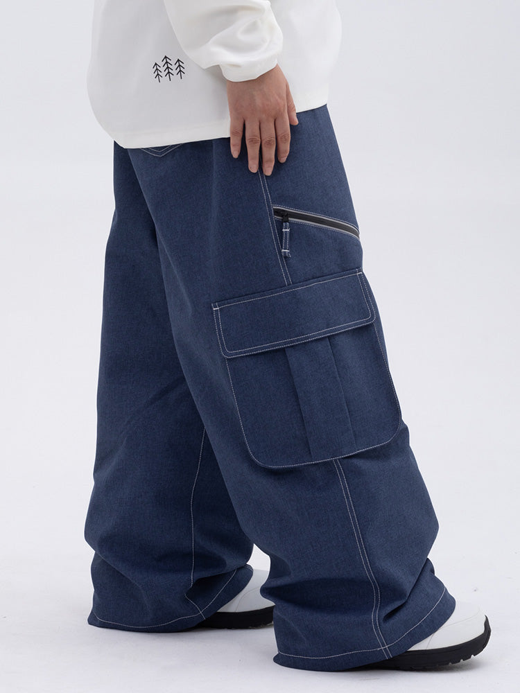 Pantaloni Donna Oversize Baggy con Tasche Cargo