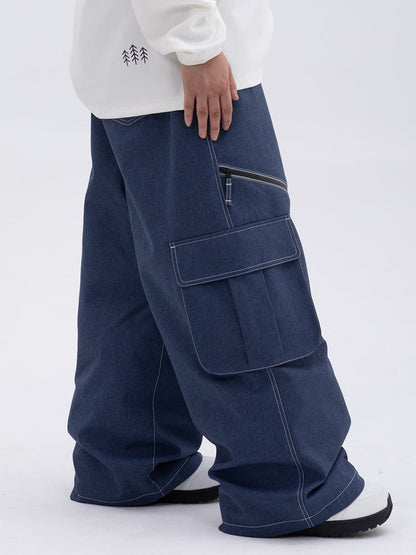 Pantaloni Donna Oversize Baggy con Tasche Cargo