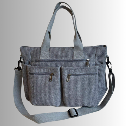 Borsa Tracolla Donna in Corda con Tasche con Zip