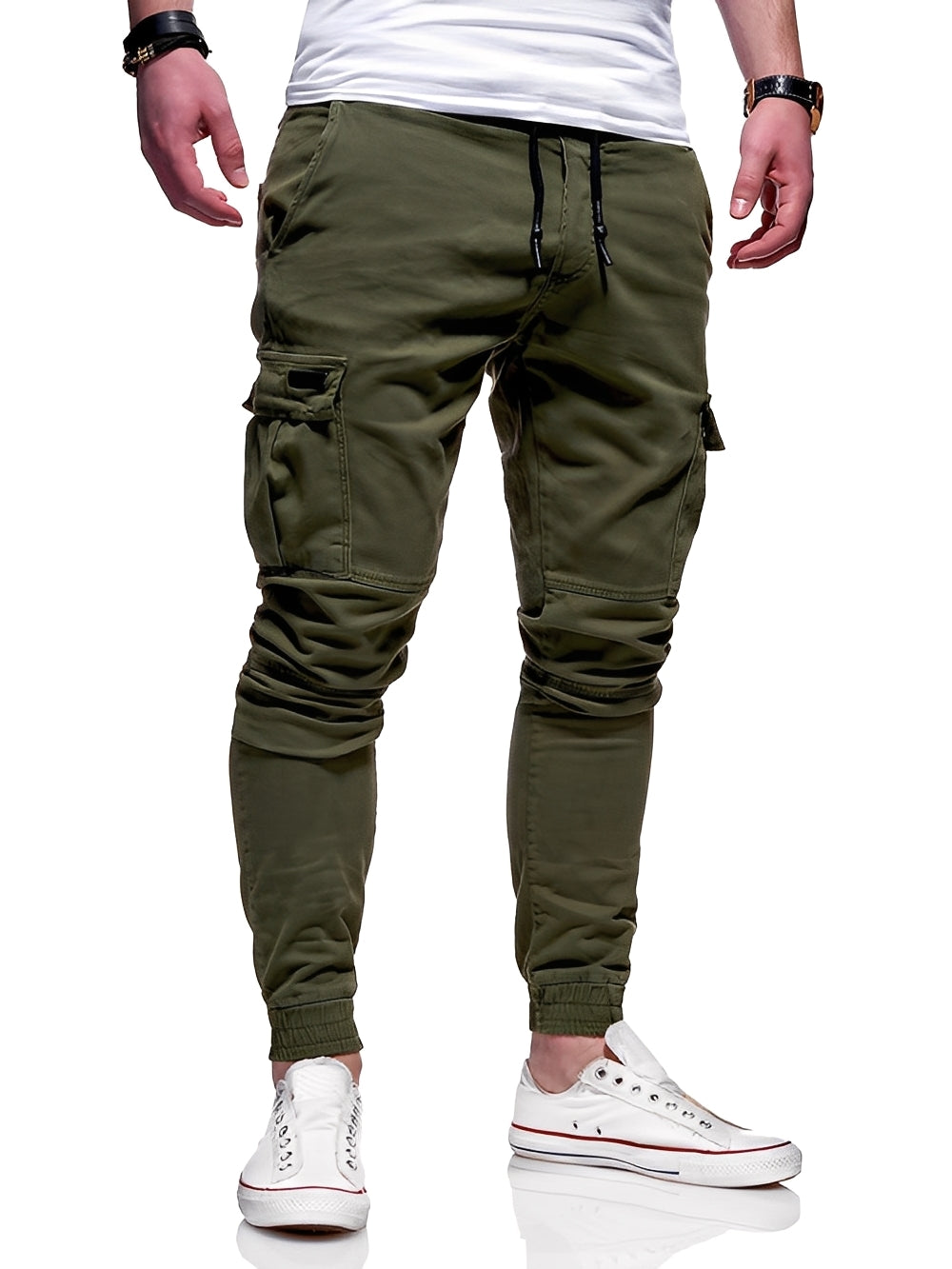 Pantaloni Cargo Uomo in Tessuto Jogging Comodi