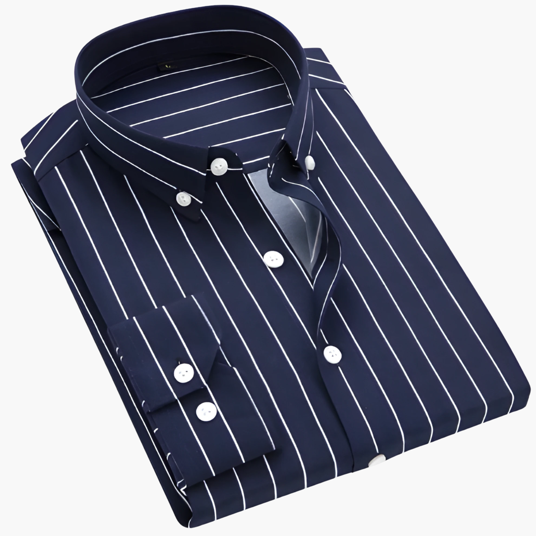 Camicia Uomo Classica a Righe Manica Lunga