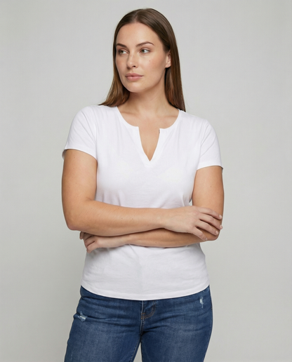 Camicia Donna Manica Corta Tessuto Leggero Classica - Brentozzi