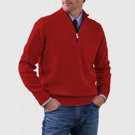Maglione Uomo con Mezza Zip Caldo e Confortevole Stile - Brentozzi