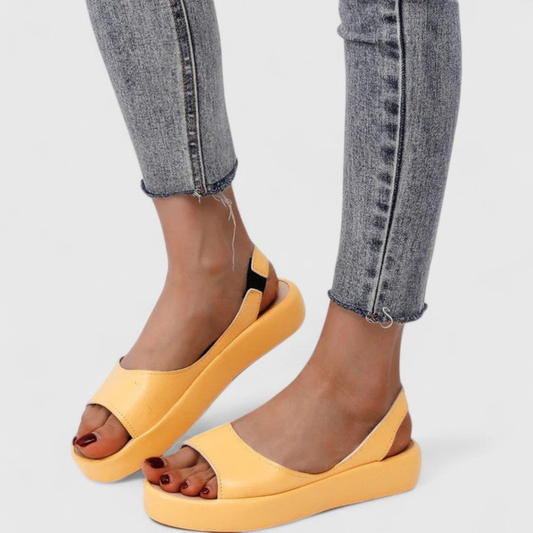 Sandali Donna Platform Slingback Punta Aperta - Brentozzi