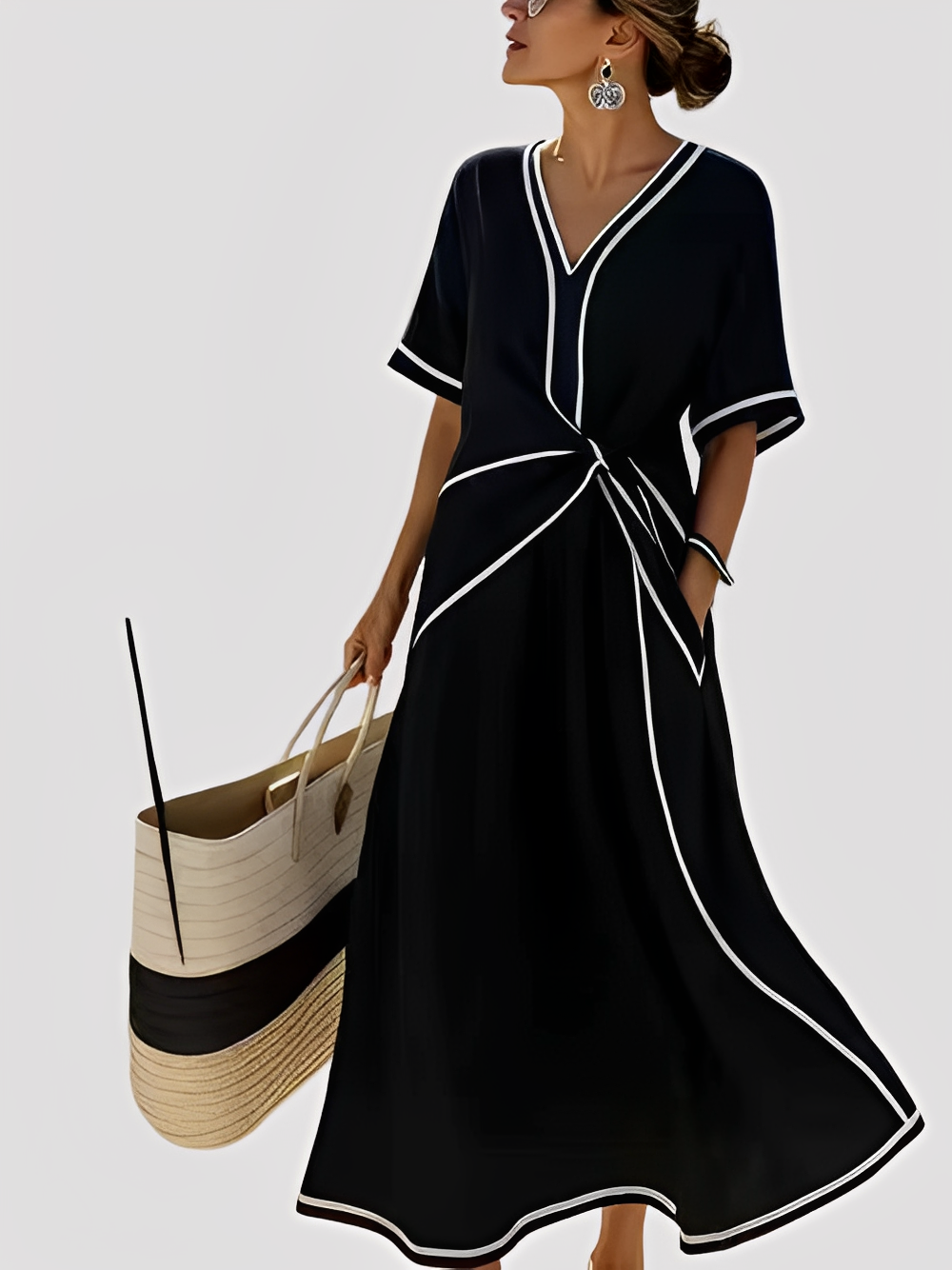 Abito Maxidress Donna Elegante Taglio Morbido