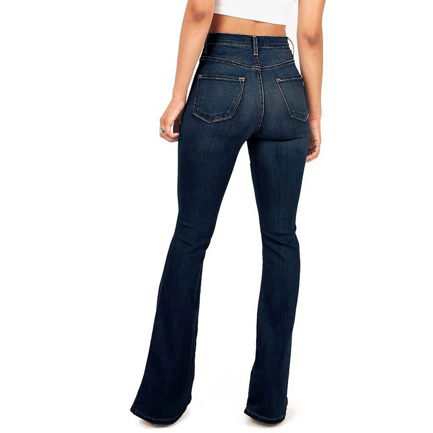 Jeans Donna Vita Alta Denim Flare Comfort
