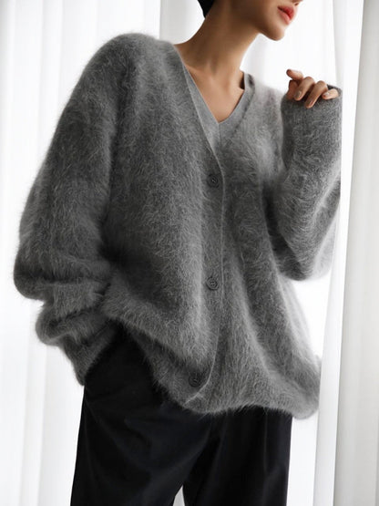 Cardigan Donna Vegan Maglia Lunga Manica Lunga