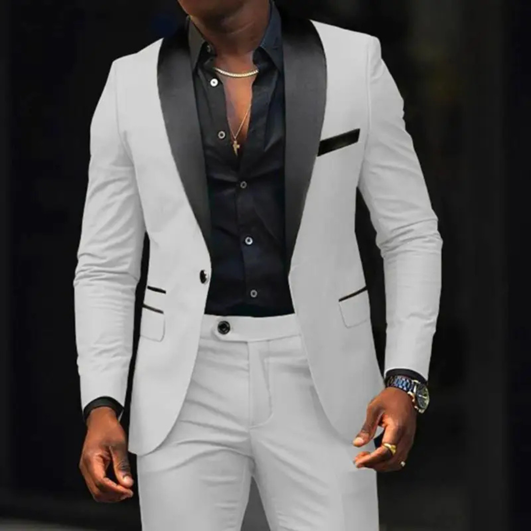 Completo Uomo Classico Elegante Taglio Regolare