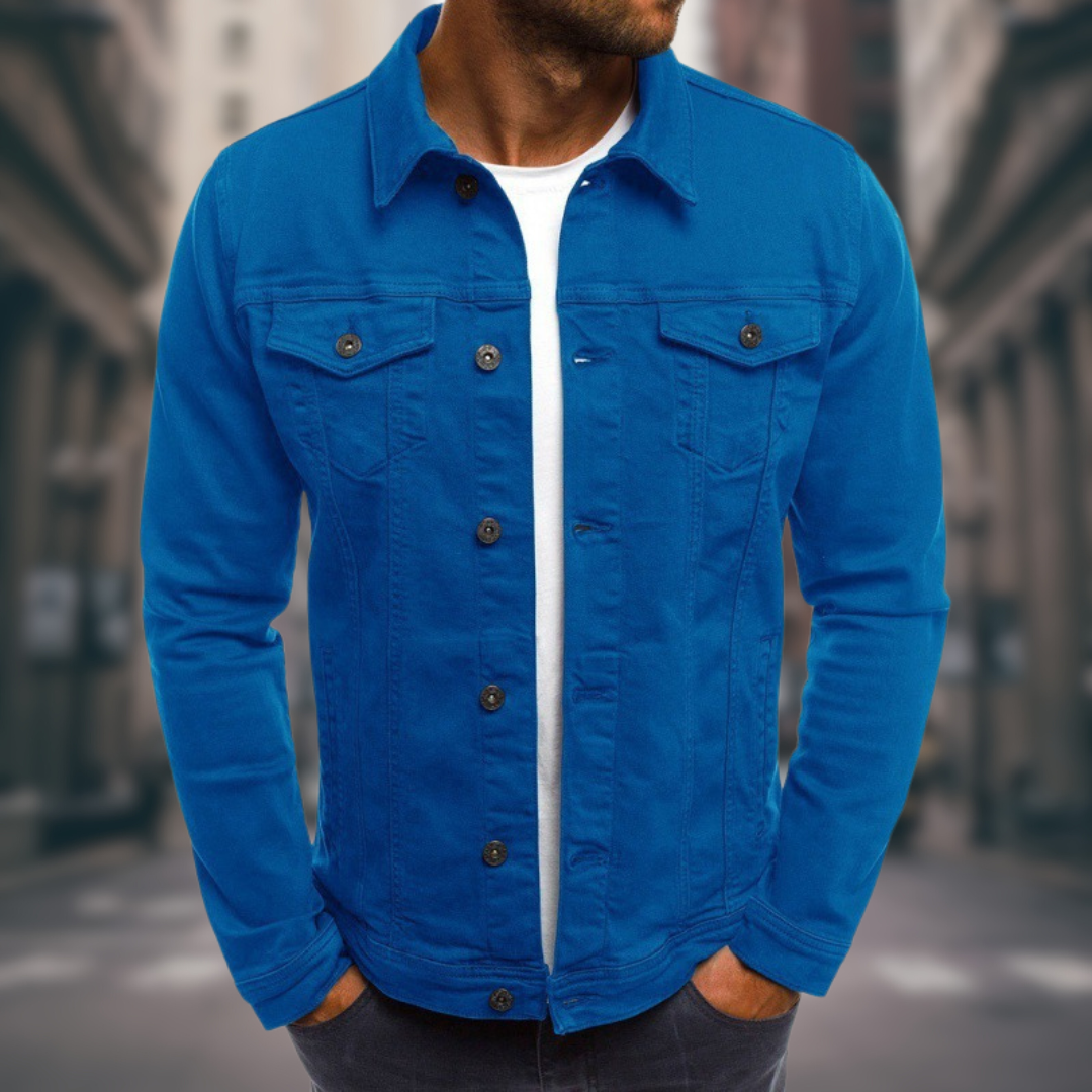 Giacca Denim Uomo Classica Regular Fit