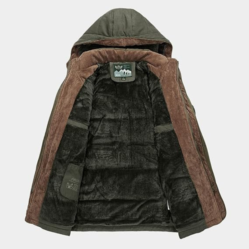 Giacca Imbottita Uomo Outdoor con Cappuccio Invernale