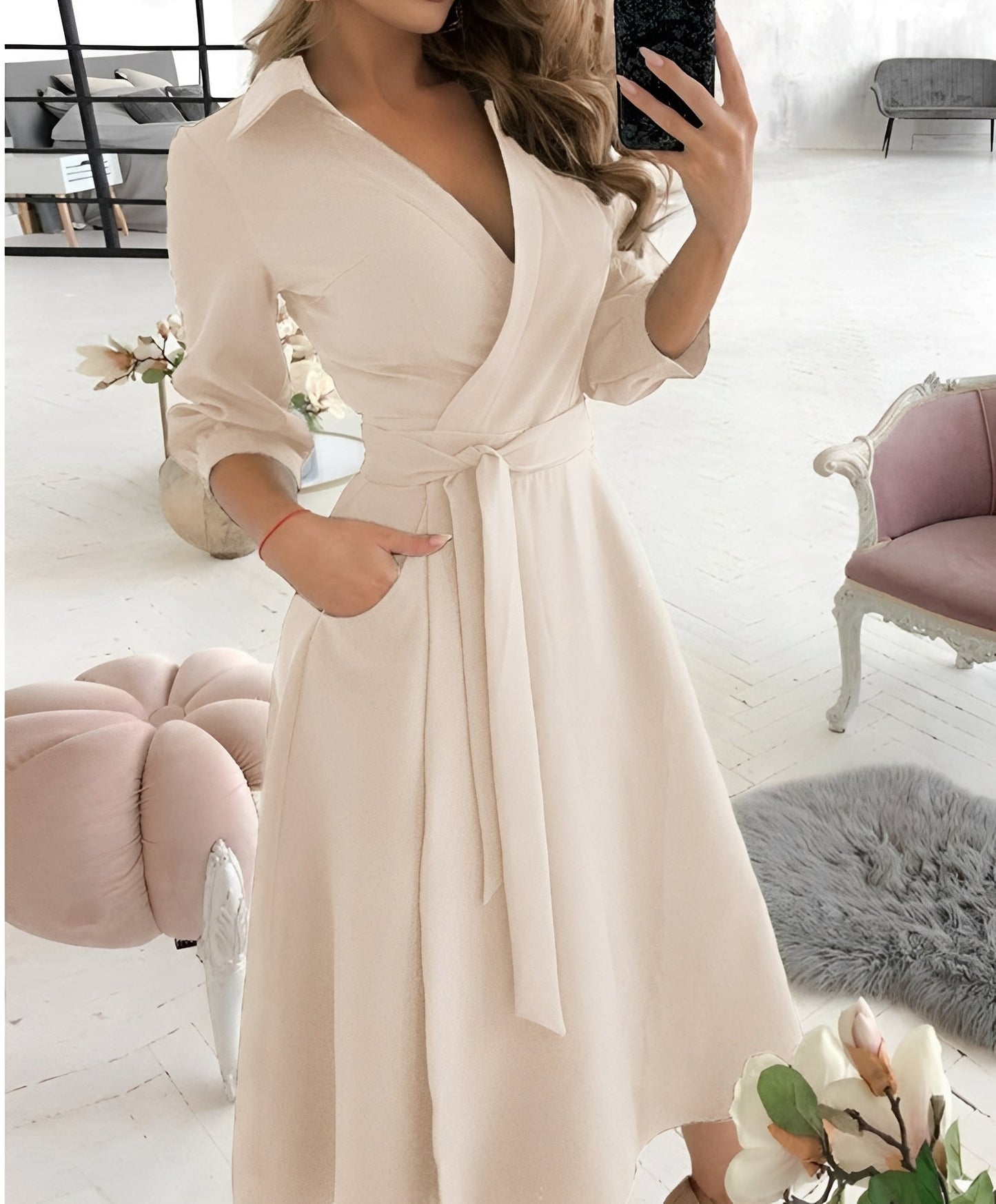 Abito Donna con Cintura Stile Elegante