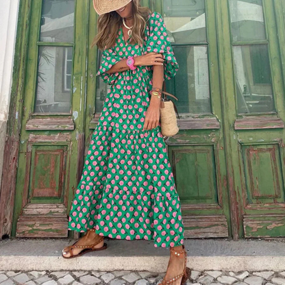 Abito Maxi Donna Elegante Svasato - Brentozzi