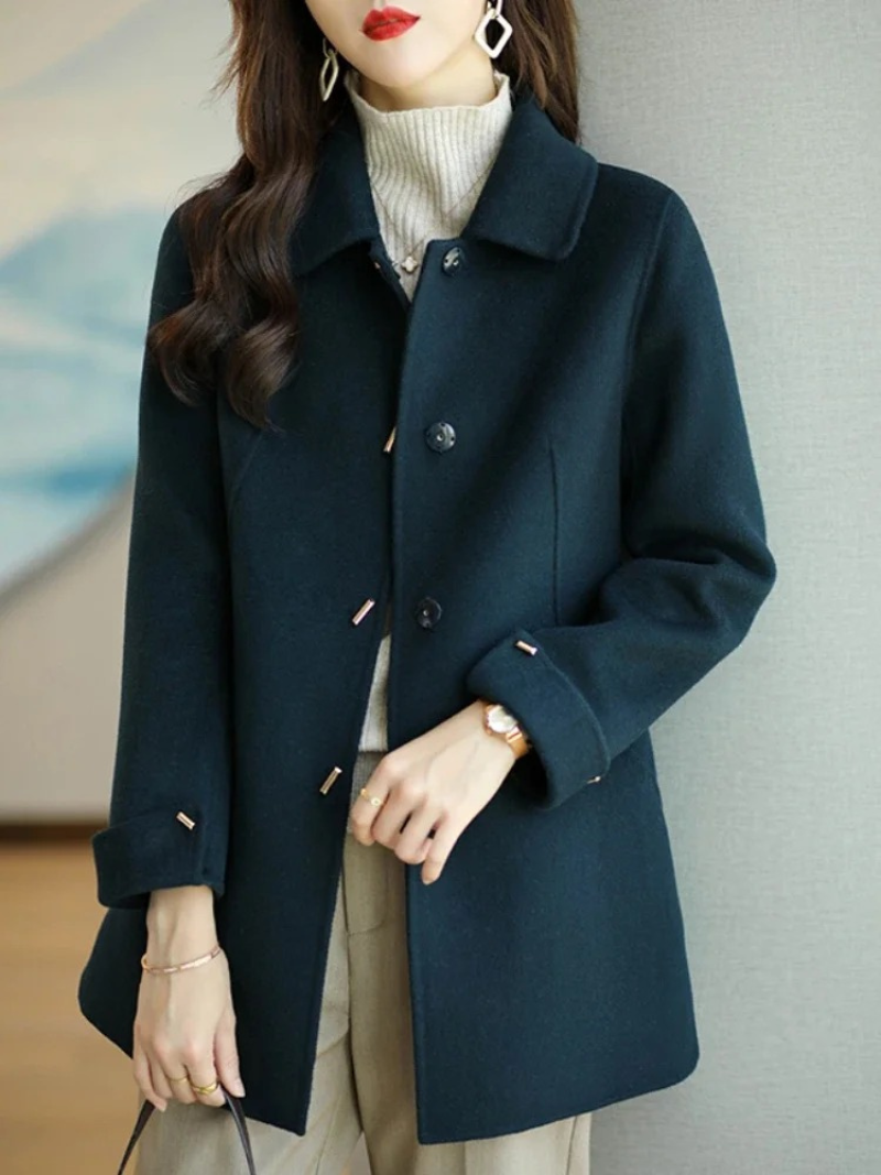 Trenchcoat Classico Donna in Tessuto Leggero Colletto a Punta