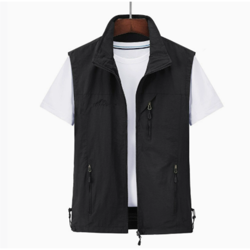 Gilet Uomo Con Zip Vestibilità Regular