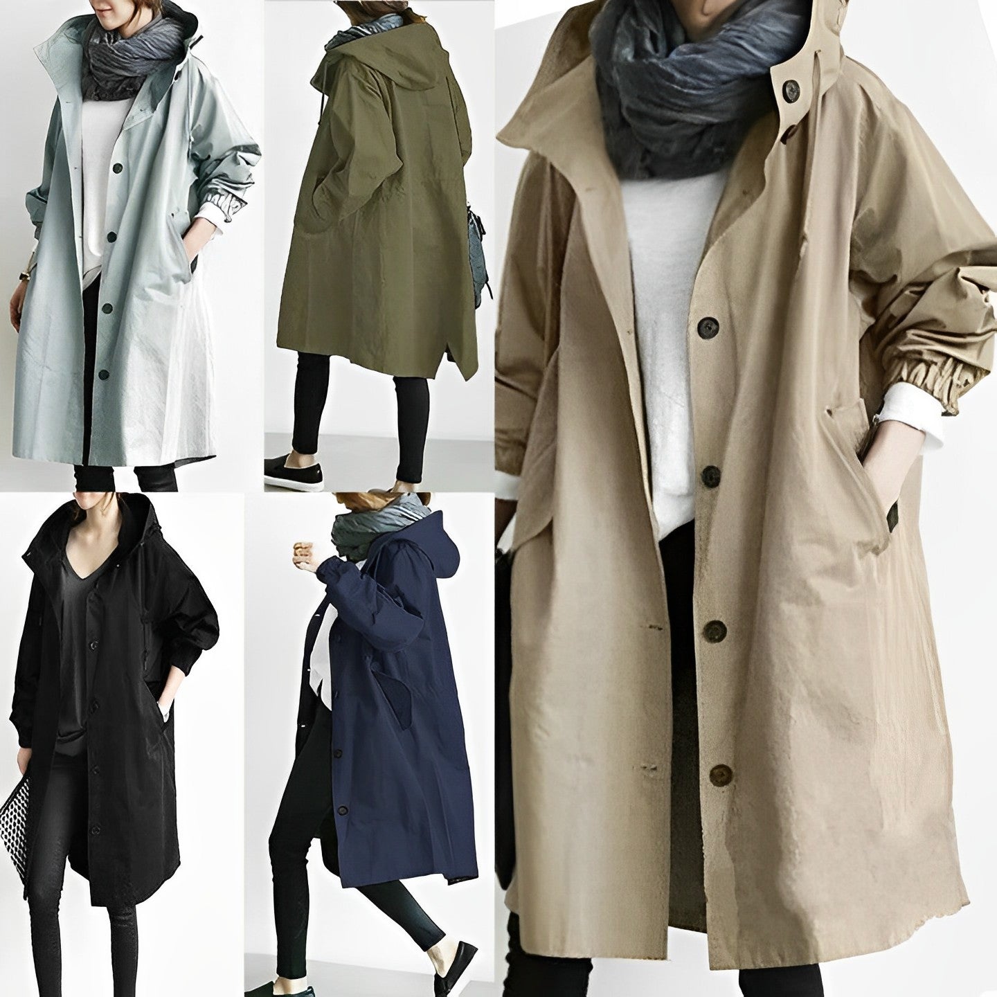 Giacca Antivento Unisex con Cappuccio DuraCoat Lunga - Brentozzi