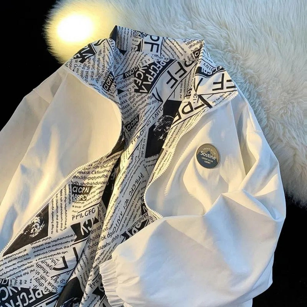 Giacca Donna Reversibile con Stampa Design Slim