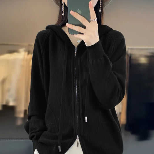 Cardigan Donna Caldo in Maglia Morbida Manica Lunga - Brentozzi