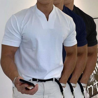 Polo Uomo Manica Corta Collo Alto