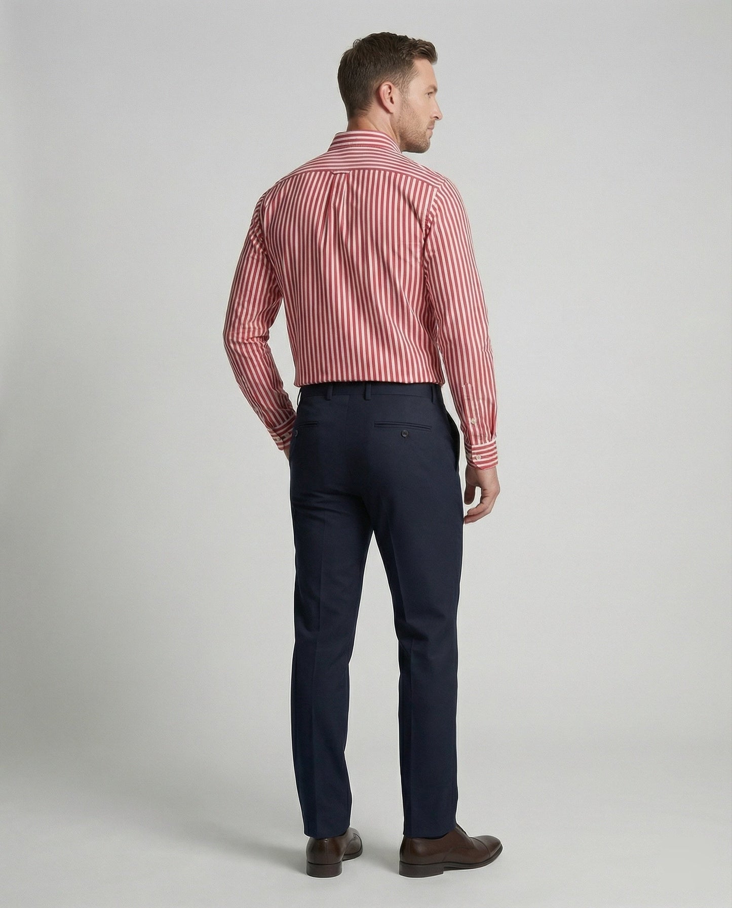 Camicia Uomo Rigata Elegante Slim Fit