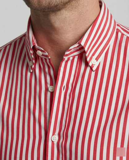 Camicia Uomo Rigata Elegante Slim Fit