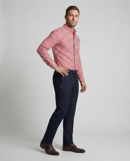 Camicia Uomo Rigata Elegante Slim Fit