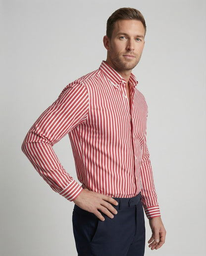 Camicia Uomo Rigata Elegante Slim Fit - Brentozzi