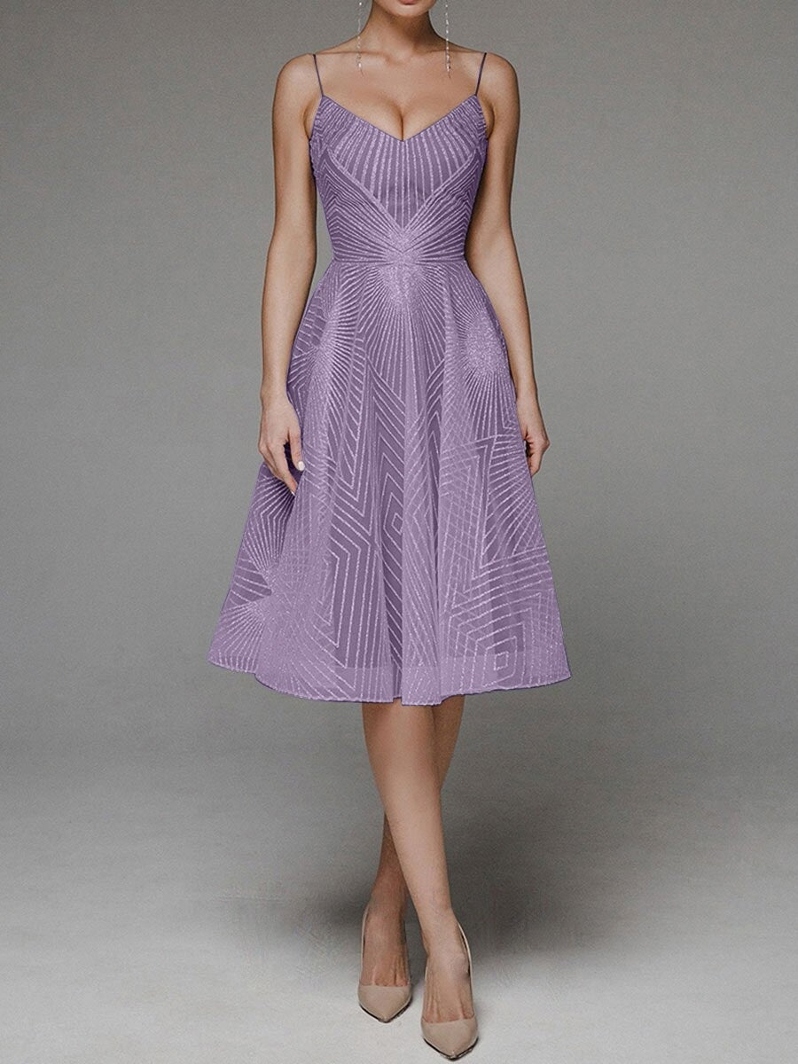 Abito Midi Donna Linea A Spalline Sottili