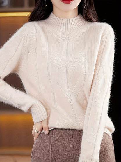 Maglione Donna in Maglia Morbida Stile Retrò