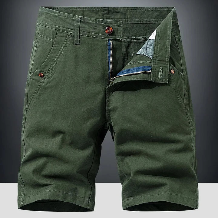 Bermuda Casual Uomo Chino Tessuto Classico Zip