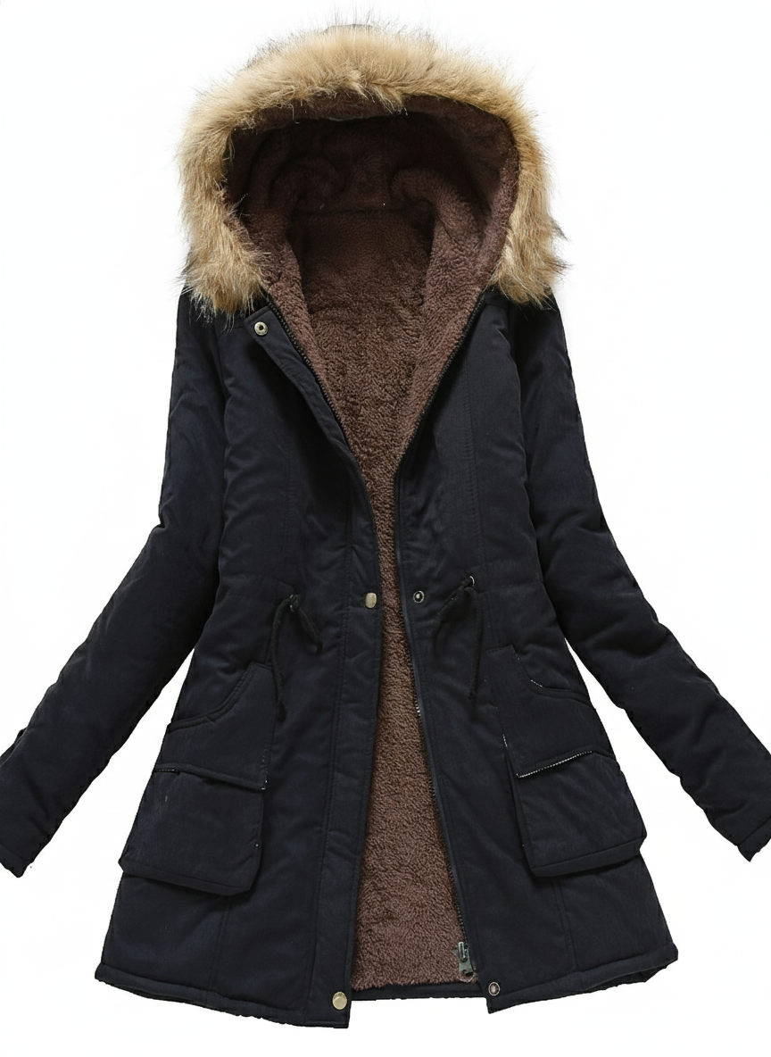 Parka Donna Invernale con Cappuccio Regular Fit
