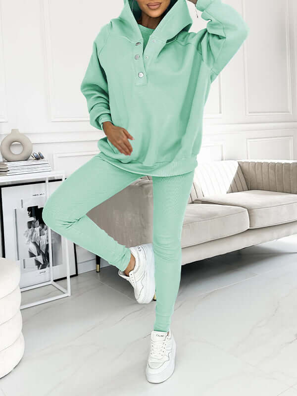 Tuta Donna Felpa in Fleece con Cappuccio Comfortabile