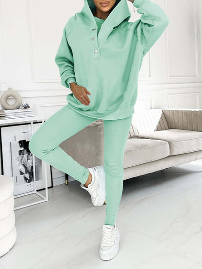 Tuta Donna Felpa in Fleece con Cappuccio Comfortabile