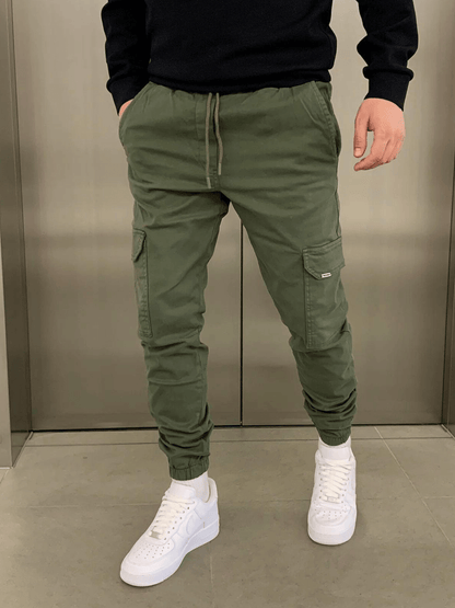 Pantaloni Cargo Uomo Lavoro Jogger Elastico