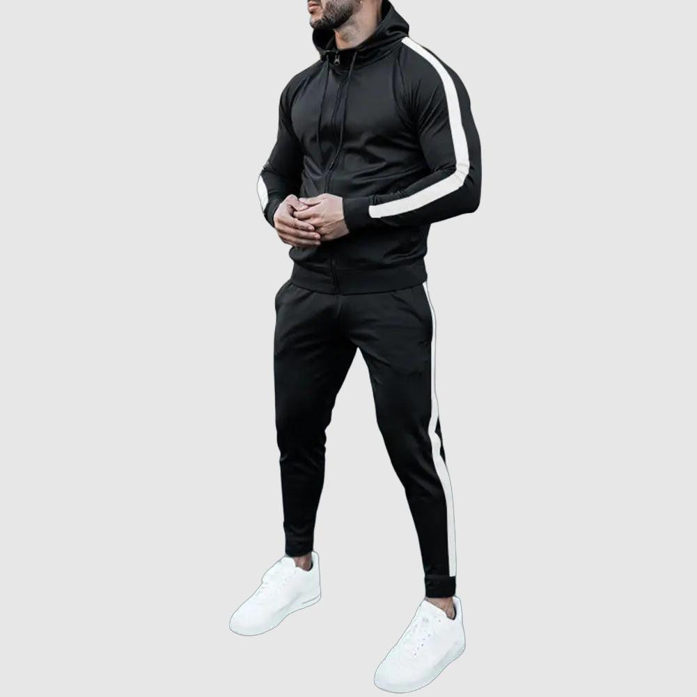 Tuta Uomo con Cappuccio e Righe Sportiva - Brentozzi