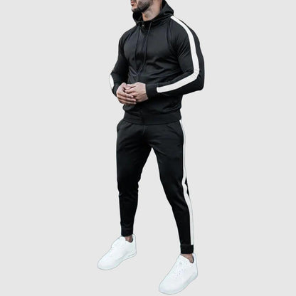 Tuta Uomo con Cappuccio e Righe Sportiva - Brentozzi