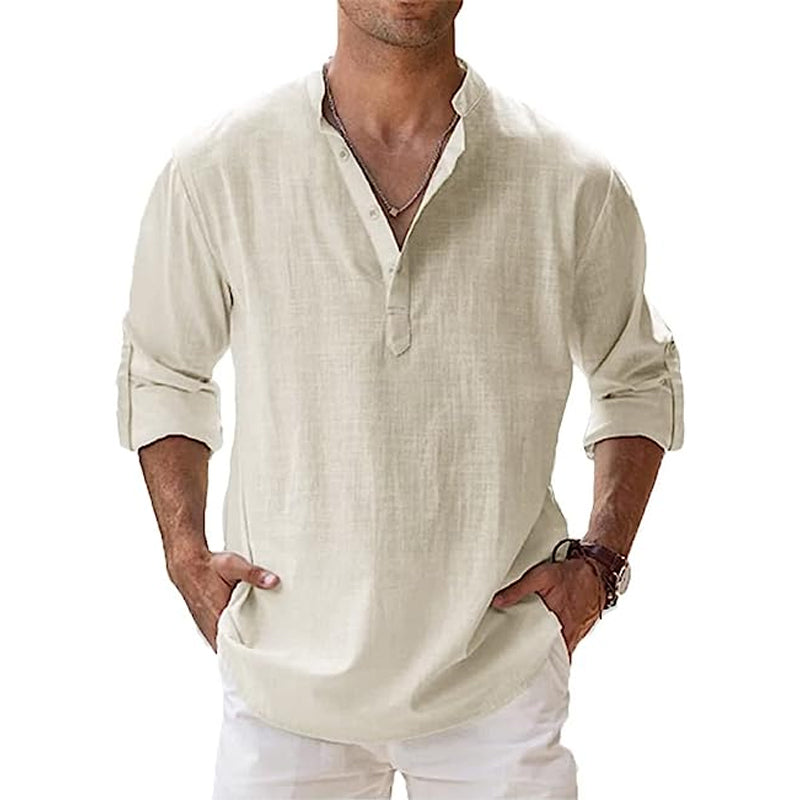 Camicia Uomo Primavera Estate Manica Lunga Classica