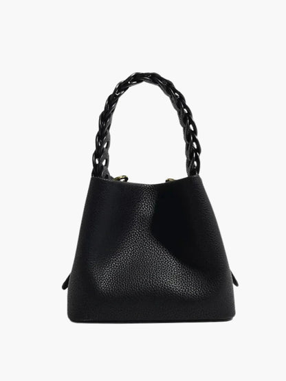 Borsa Donna Elegante Strutturata con Manico Intrecciato