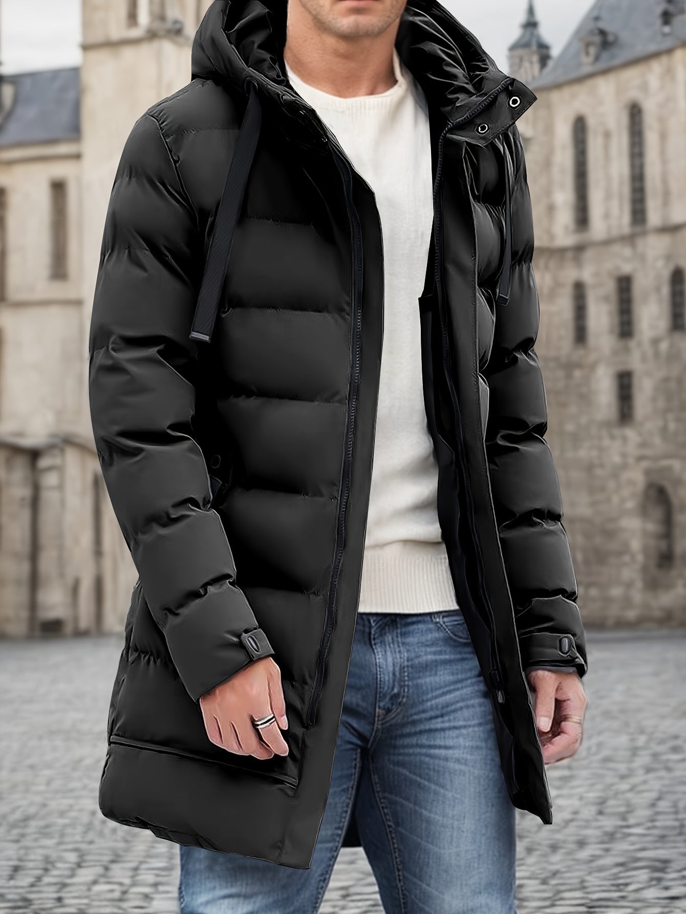 Giacca Invernale Uomo Cotone con Cappuccio e Tasche Large - Brentozzi