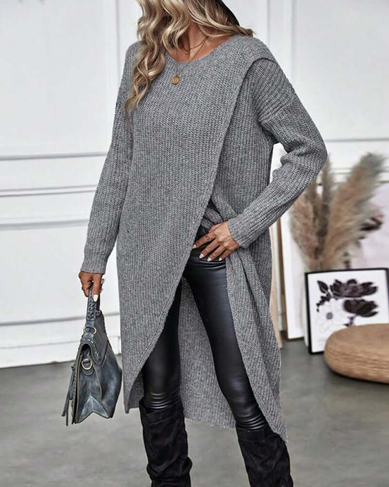 Abito Maglione Donna in Maglia Patchwork Manica Lunga - Brentozzi